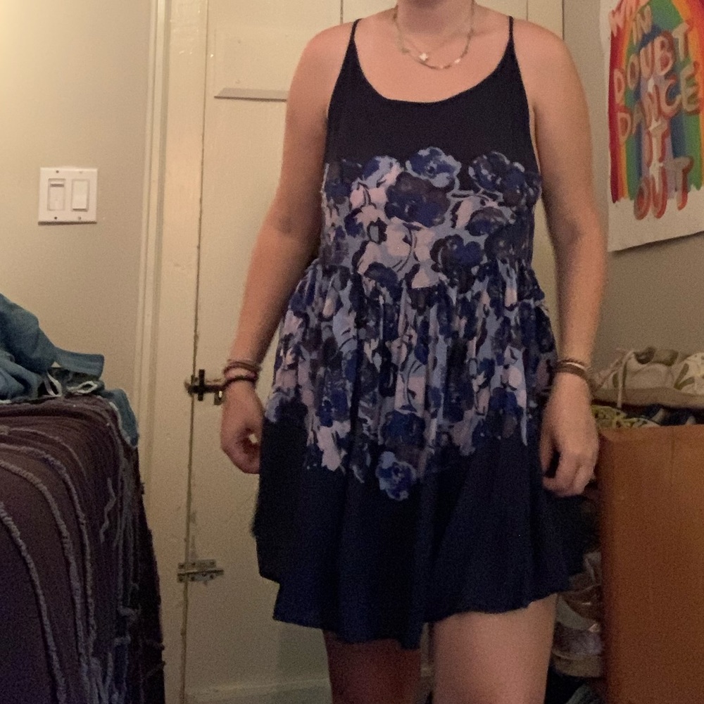 free people floral light mini dress